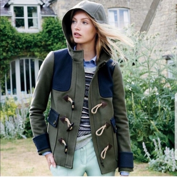 J. Crew Jackets & Blazers - Host Pick⚘J. CREW Wool Color Block Duffle Pea Coat